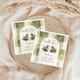 Elegant Waddle es sei Mallard Enck Gender Reveal Serviette