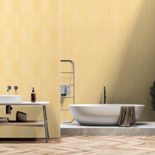 Elegant Warn Mustard Gelbe vertikale Streifen Tapete