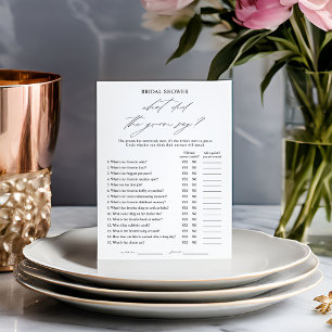 Elegant Was hat die "Groom Say Game Card" gemacht? Einladung