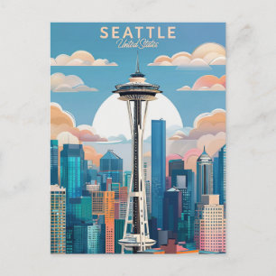 Elegant Washington DC Vintage Wasserfarbe Postkarte