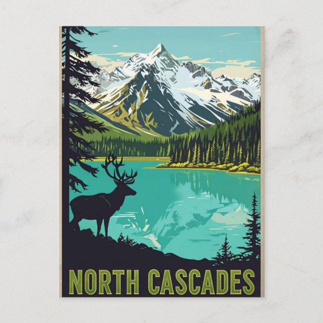 Elegant Washington DC Vintage Wasserfarbe Postkarte (Vorderseite)