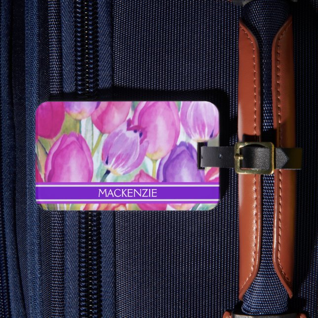 ELEGANT Wasserfarbe Gepäckanhänger (Vorderseite Insitu 4)