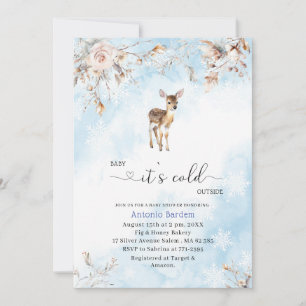 Elegant Watercolor Baby ist kalt außerhalb Baby sh Einladung