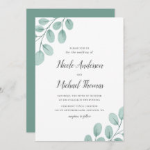 Elegant Watercolor Eucalyptus Wedding