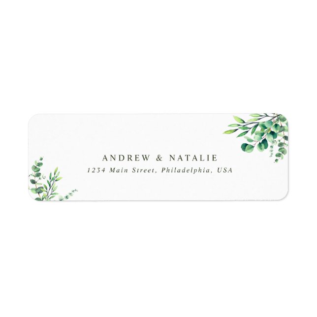 Elegant Watercolor Eukalyptus Greenerity Wedding (Vorne)