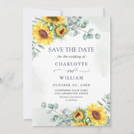 Elegant Watercolor Eukalyptus Greenerity Wedding Save The Date
