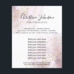 Elegant Watercolor Falsch Glitter Beauty Salon Flyer<br><div class="desc">Schönheitssalon berufliche Make-up-Künstler Flyer</div>