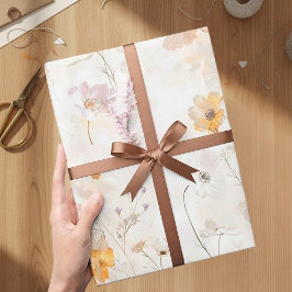 Elegant Watercolor Floral Geschenkpapier