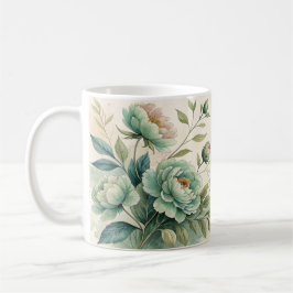 Elegant Watercolor Floral Pattern Mug Kaffeetasse