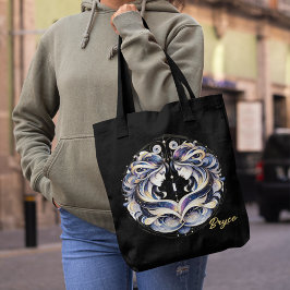 Elegant Watercolor Gemini Zodiac Black