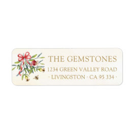 Elegant Watercolor Greenery Return Address
