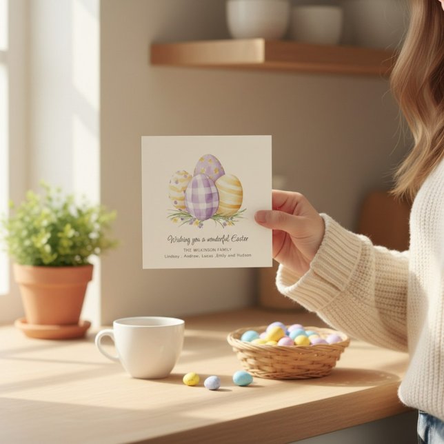 Elegant Watercolor Lavender easter Greeting card  Einladung (Von Creator hochgeladen)