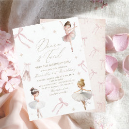 Elegant Watercolor One 1st Birthday tutu cute Gir Einladung