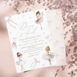 Elegant Watercolor One 2nd Birthday tutu cute Gir Einladung