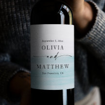 Elegant watercolor pastel blue nautical wedding