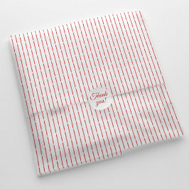 Elegant Watercolor Red Ribbon Stripes Seidenpapier