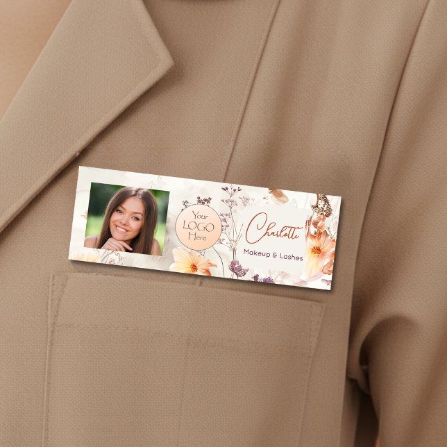 Elegant Watercolor Script Logo Photo Makeup Namenschild (Von Creator hochgeladen)