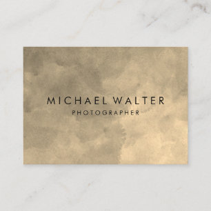 Elegant Watercolor Sepia Gray Visitenkarte