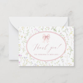 Elegant Watercolor spring wildflowerFlat Note Card Mitteilungskarte