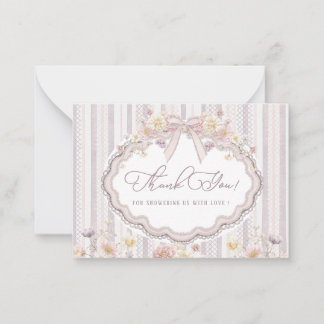 Elegant Watercolor spring wildflowerFlat Note Card Mitteilungskarte