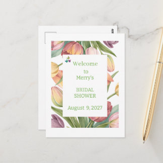 Elegant Watercolor Tulips  Postkarte