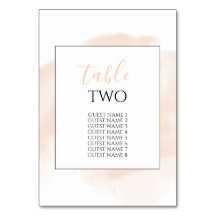 Elegant Watercolor Wedding Guest Names