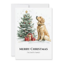 Elegant Watercolor Weihnachten und Hund