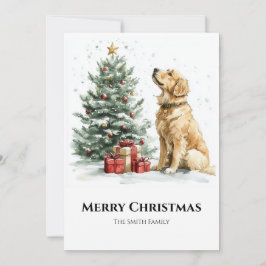 Elegant Watercolor Weihnachten und Hund