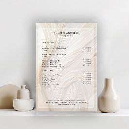 Elegant, Waves, Salon, Preislisten-Poster Poster