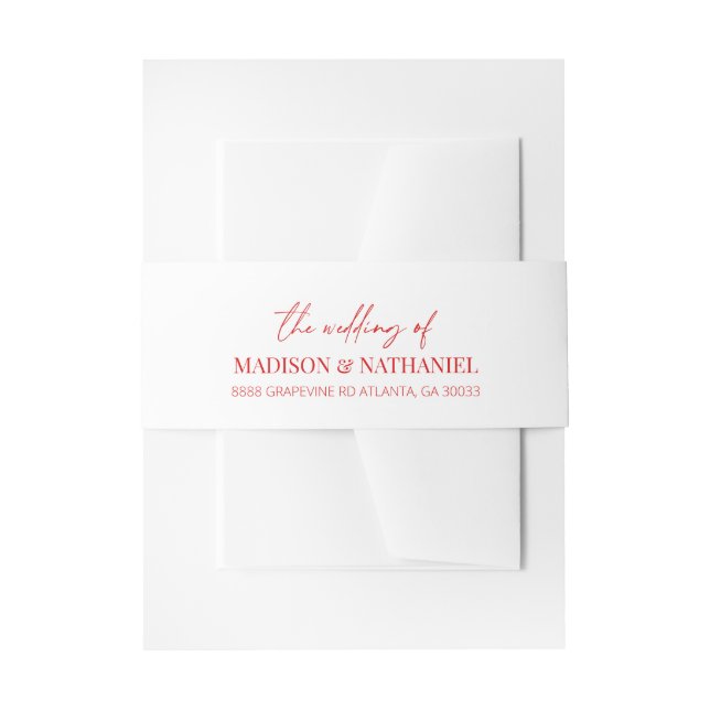 Elegant Wavy Border Wedding Return Address Einladungsbanderole (Vorderseite Beispiel)