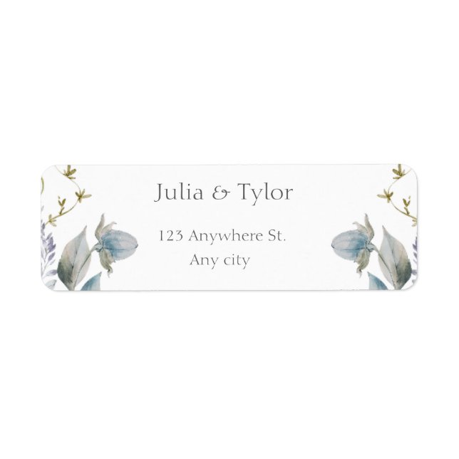 Elegant  Wedding Address Label (Vorne)