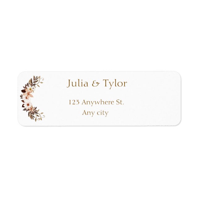 Elegant  Wedding Address Label (Vorne)