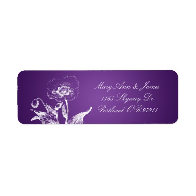 Elegant Wedding Address Poppy Lila (Vorne)