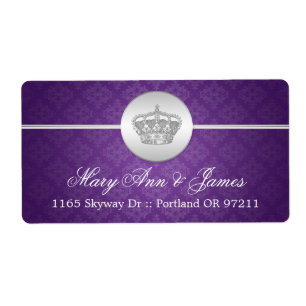 Elegant Wedding Address Royal Crown Lila