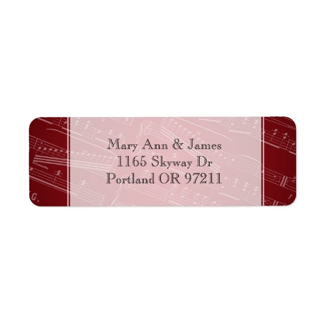 Elegant Wedding Address Sheet Music Red (Vorne)