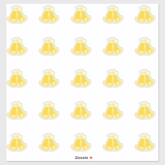 Elegant Wedding Bells Kiss-Cut Sticker (Blatt)