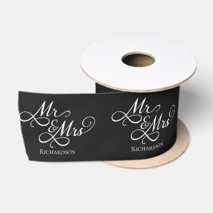Elegant Wedding Black Satinband