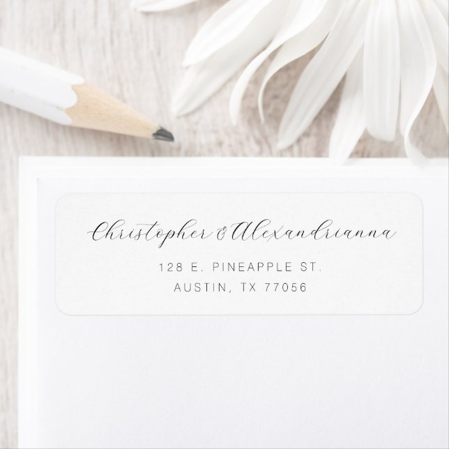 Elegant Wedding Calligraphy Modern Couple Name (Insitu)