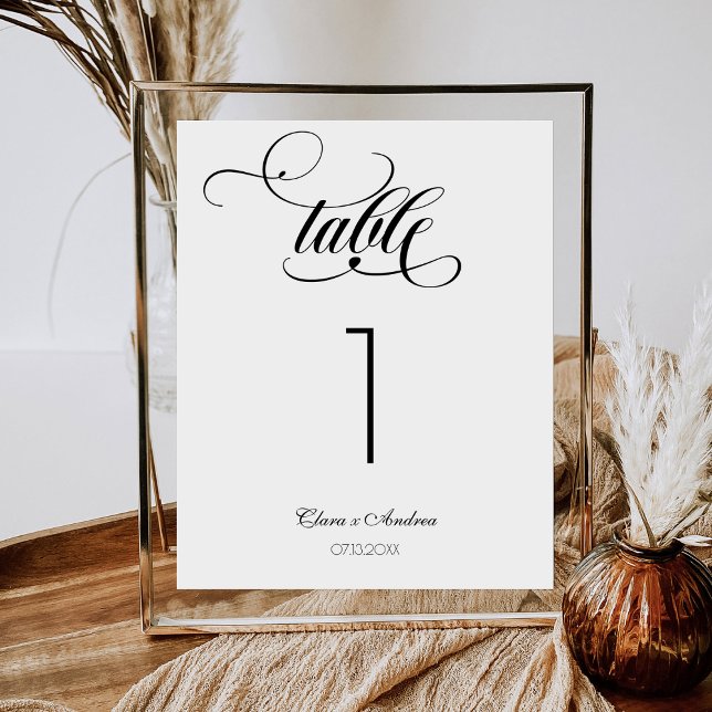 ELegant Wedding Calligraphy Script-Tischnummer (Von Creator hochgeladen)