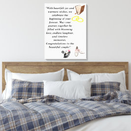 Elegant Wedding Card – Chic Black Heels with Pink  Leinwanddruck