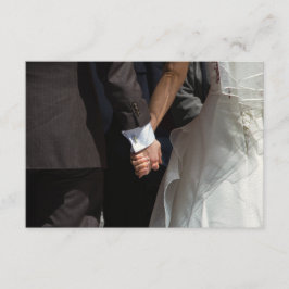 Elegant Wedding Couple Holding Hands UAWG RSVP Karte