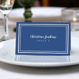Elegant Wedding Custom Guest Platzkarte Blue Tischnummer
