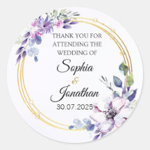 Elegant Wedding Dankeschön Sticker