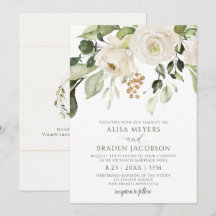 Elegant Wedding Foliage Greenerity Gold White Flor