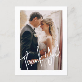 Elegant Wedding Foto Vielen Dank Postkarte