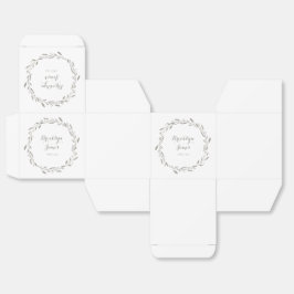 Elegant Wedding Gevor Boxes Gray Floral Wreath Geschenkschachtel