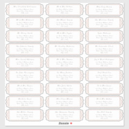 Elegant Wedding Guest Address Labels