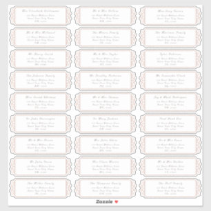 Elegant Wedding Guest Address Labels