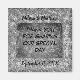 Elegant Wedding Guest Marbled Vielen Dank Magnet