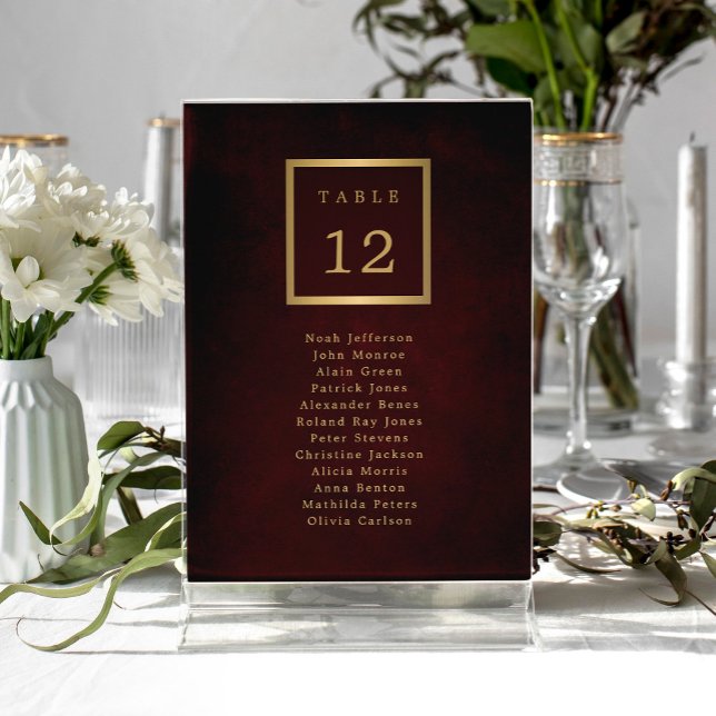 Elegant wedding guests seating chart table number (Von Creator hochgeladen)
